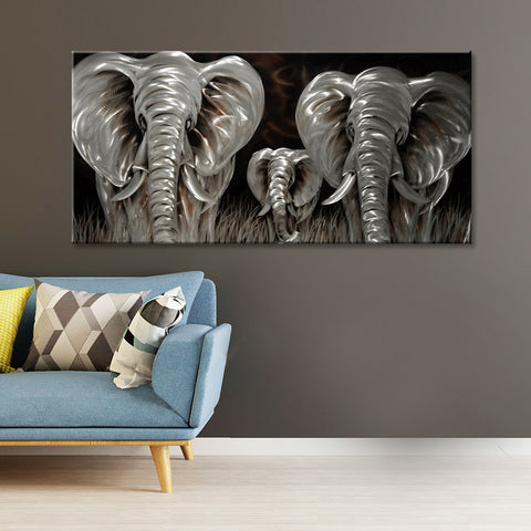 Elephants - Aluminium Wall ART - MA32