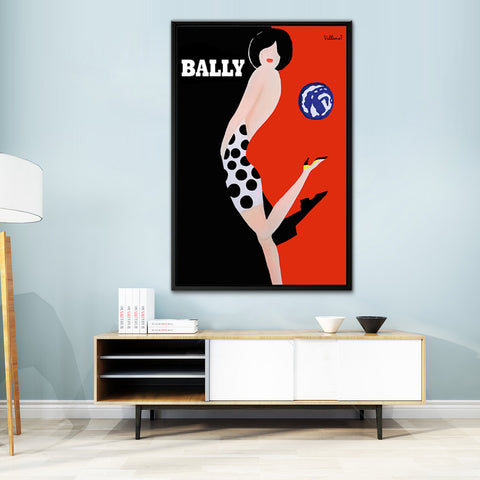 Classic Bally (Red and Black) - Shadow Framed Art - TOP193 - 60 x 90cm