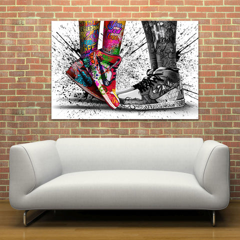 Love and Live (Shoes) - Canvas Art Print - CN634