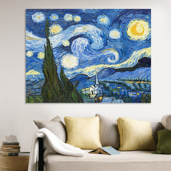 Van Gogh Starry Night - Embellished Canvas Art - EA324