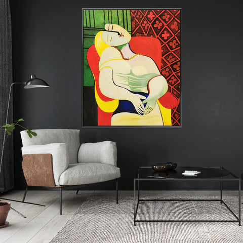 Picasso - Lav Reve - Highly Quality Hand Painted Reproduction, Size 100x120cm and fitted in a Black Frame